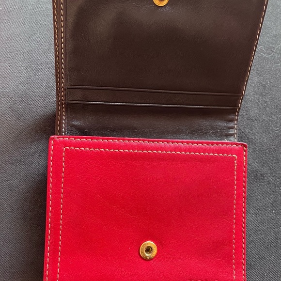 Tous Vintage Red Leather Logo Wallet - Picture 5 of 12